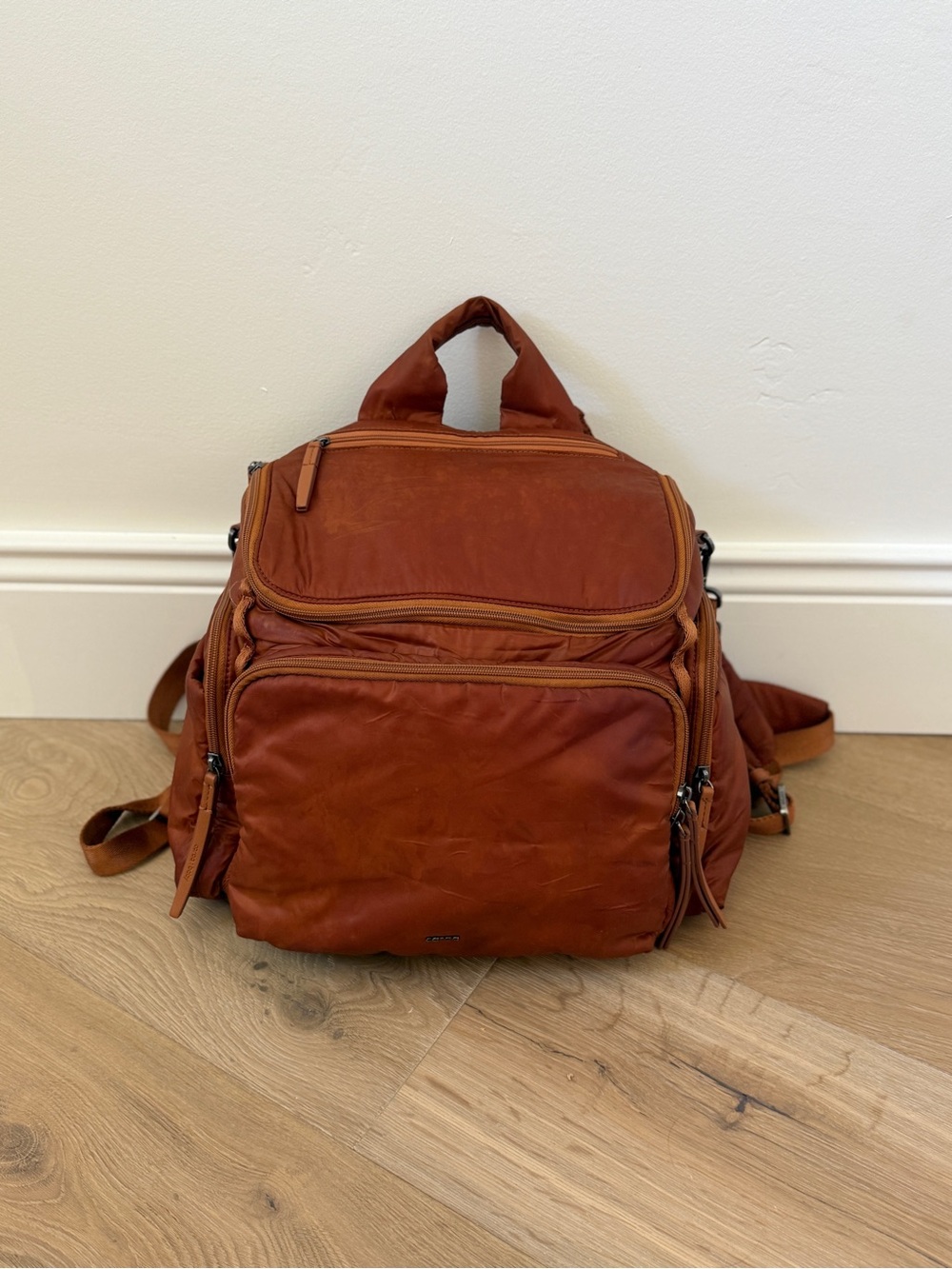 Caraa Nylon Baby Bag Backpack in Clay - Picture 3 of 6